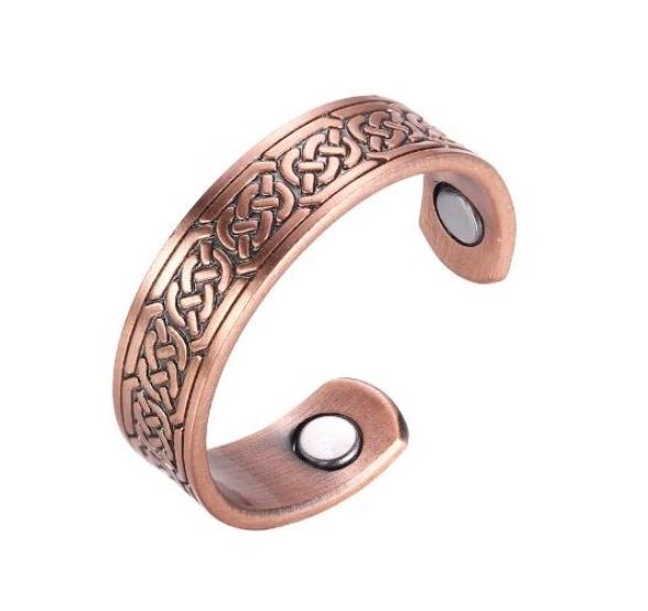 Copper Magnetic Ring Celtic Double Knot Arthritis Pain Relief